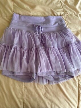 POPFLEX Lavender Active Skort with Yellow Trim